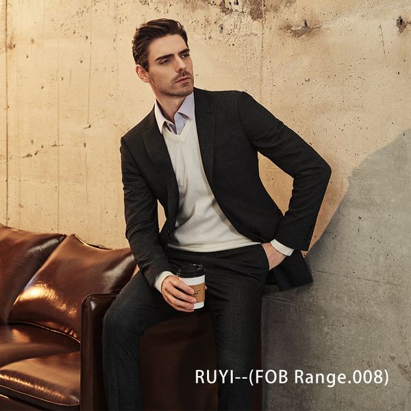 

jacket --(fob range.008) - mtm men's suit series, White;black