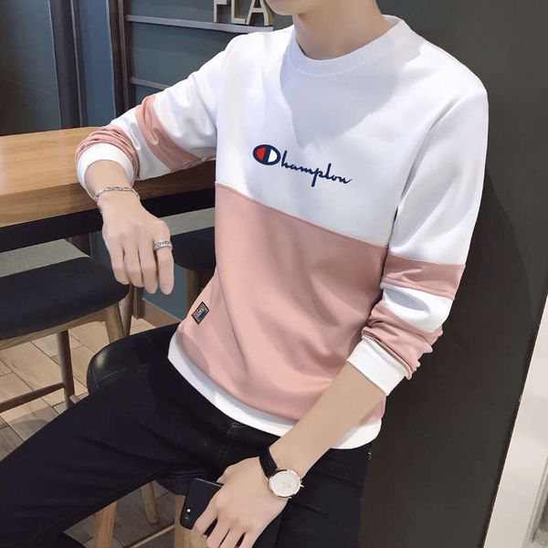 

a21p sweater men's round neck wear plush thickening youth flagship store official website winter spring autumn, Black