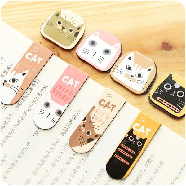 

2 pcs pack various lovely cat magnet bookmark paper clip school office supply escolar papelaria gift stationery h wmtkvc
