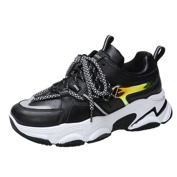 

2021 new spring summer coarse woman fashion father sweet black orange casual girl coach basket femme shoes runs, Black;white