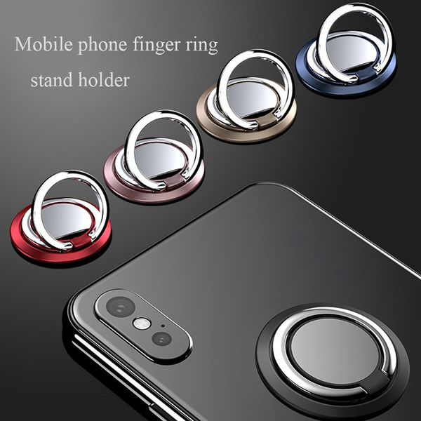 Универсальный 360 Rotation Slim Phone Phone Finger Кольцо подставки Держатель Высококачественные Металлические Телефон Поддержка Сотенок Сотовый Телефон Аксессуары