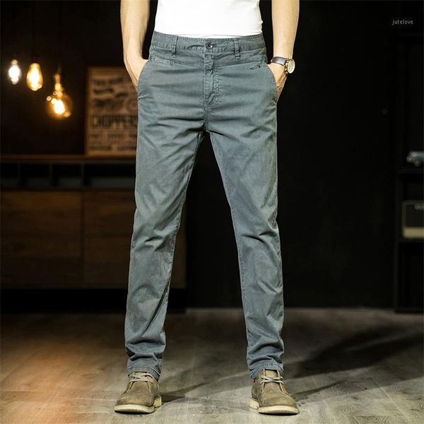 

casual pants men cotton straight long trousers slim fit fashion male pants size 29-38 g36231, Black