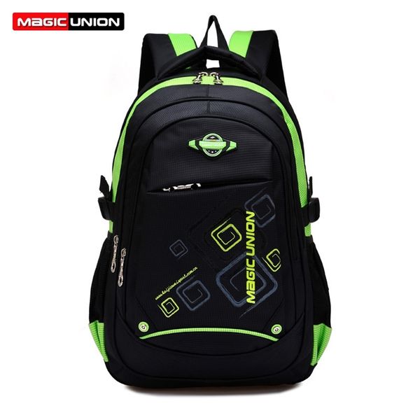 

magic union children school bags nylon backpacks lighten burden on shoulder for kids backpack mochila infantil zip t200709