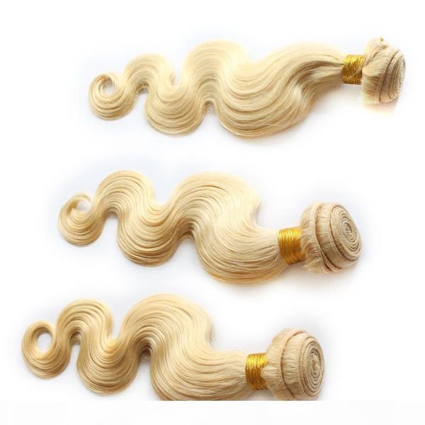 

wholesale blonde pure 613 human hair wefts bundles body wave with virgin body wave hair 3 bundles extension, Black;brown