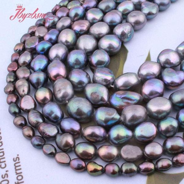 

5-7,8-9,9-10,10-11mm freshwater pearl black orm loose natural stone beads for diy necklace bracelet jewelry making str 15" wmtcsl