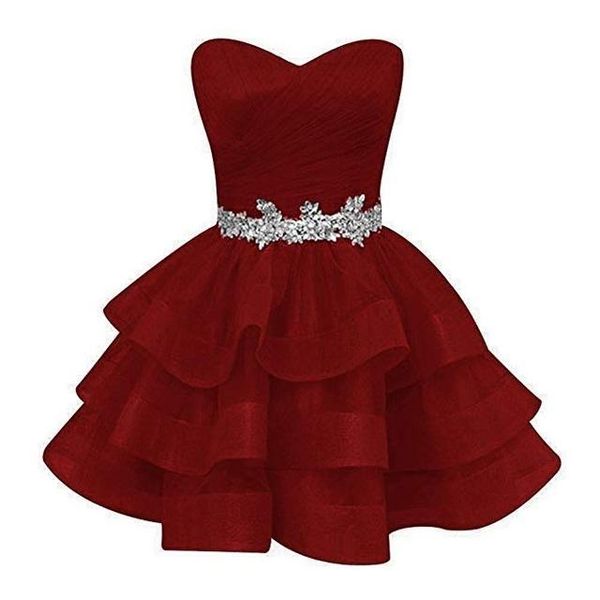 

party dresses fashion ball gown organza cocktail dress 2021 short sweetheart crystals sash plus graduation beads gowns, White;black