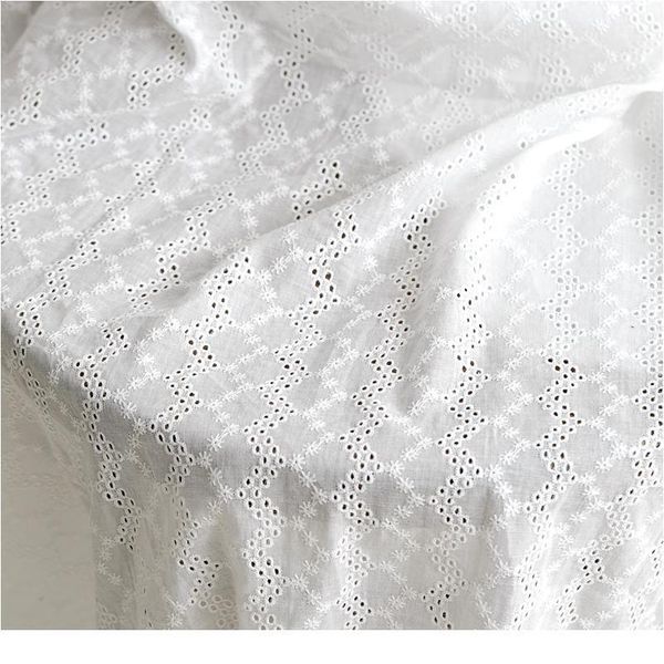 

125cm wide 0.5meter/lot pure cotton lace fabric embroidery lace cloth material baby clothes sewing access sqcfia