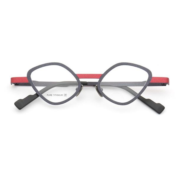 

fashion sunglasses frames women pure titanium round eyeglass frame men retro metal glasses diamond shape eyeglasses lightweight rx, Black