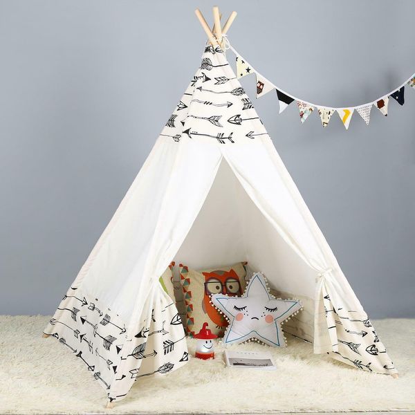 

large canvas children indian tent teepee kids wigwam indoor outdoor play house