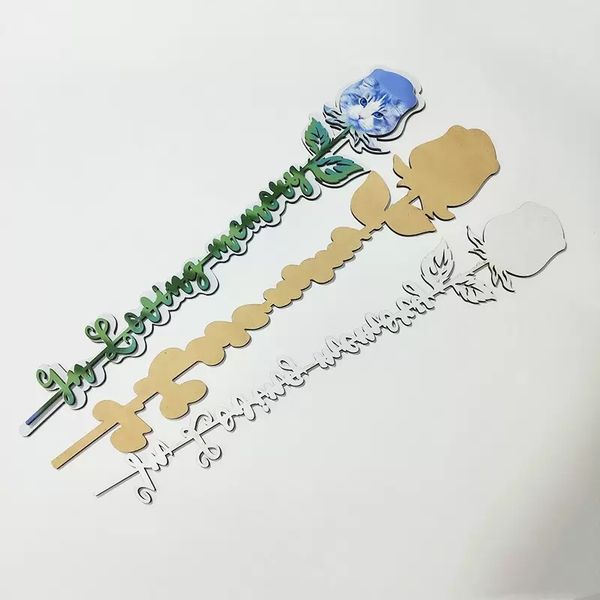 

sublimation flowers roses mdf wooden blank diy rose heat thermal transfer double layer p flower in loving memory i love you girlfriend valen