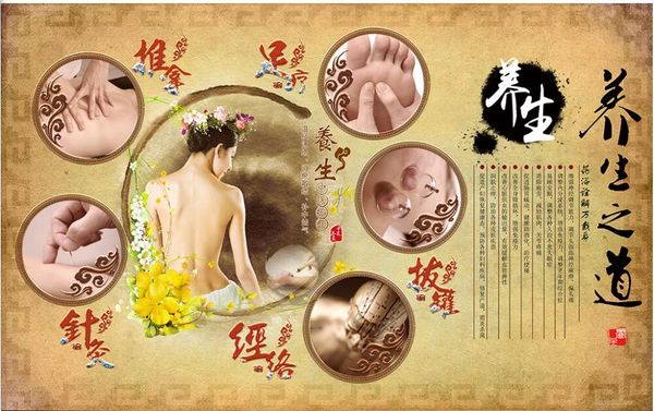 

custom p mural 3d wallpaper traditional chinese medicine health massage acupuncture meridian 3d wall murals wallpaper for walls 3 d