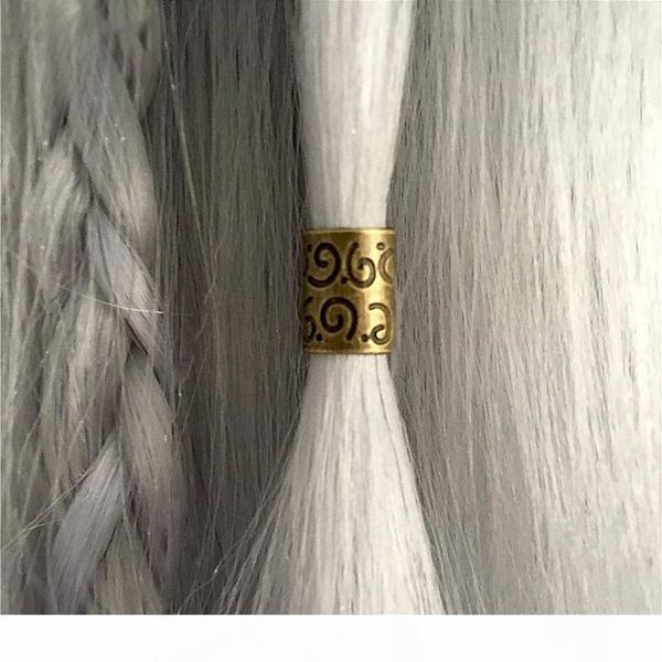 

hair beads for braids hair rings for braids dreadlock accessories metal beads for dreads hair extension 20 pcs cuffs tube, Black