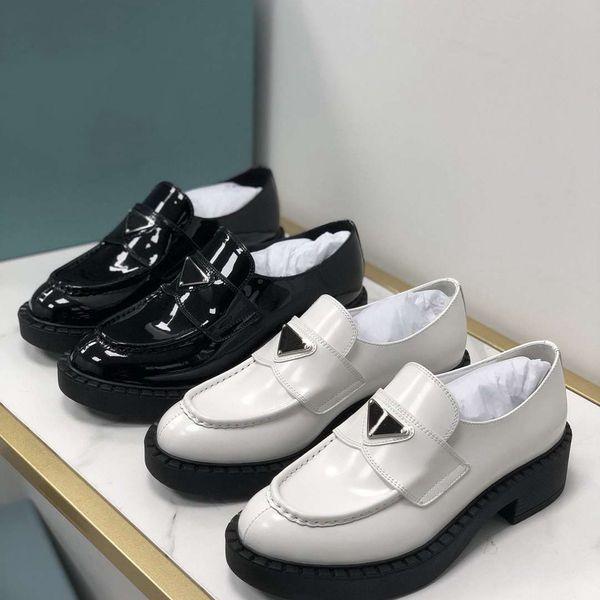 

classic platform women casual shoes genuine leather thick soles shoe designer leathers fashion woman chaussures size 35-41, Black