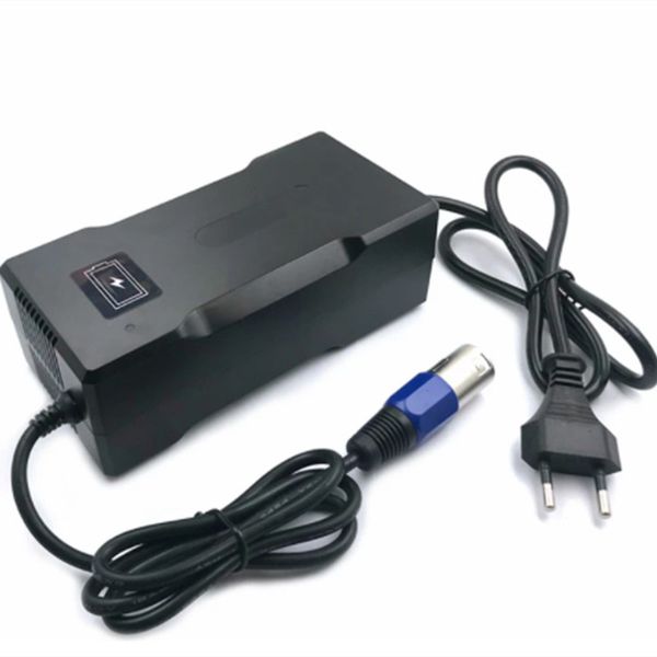 

54.6v 4a smart lithium battery charger for 13s 48v lithium ion battery power tools with cooling fan