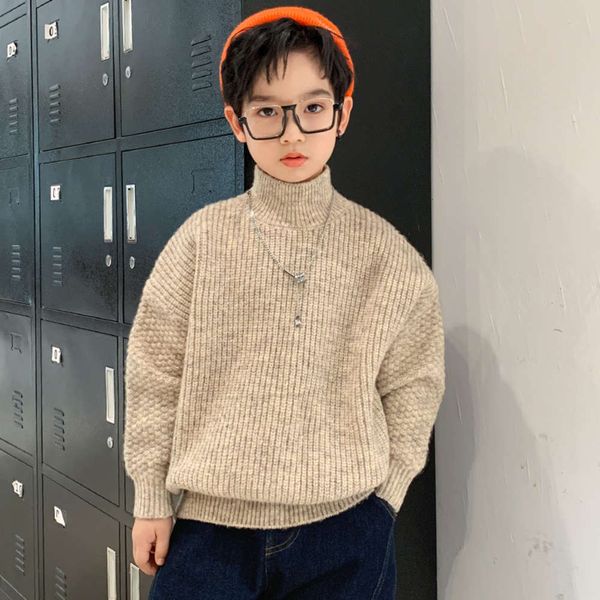 

autumn winter boy's 2020 new korean version chine big boy foreign sle children's pullover sweater fashion, Blue