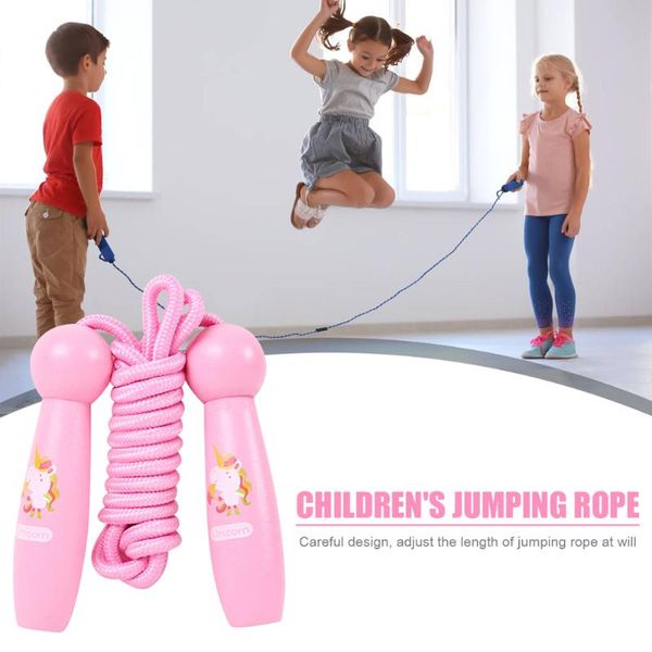 

cartoon cute animal creative skipping rope children toy wooden handle jumping game fitness build random handle style