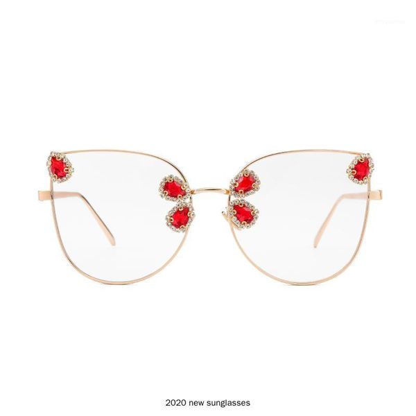 

women rhinestone sunglasses brand designer vintage round clear sun glasses retro cateye eyewear black uv goggles sunglass nx1, White;black