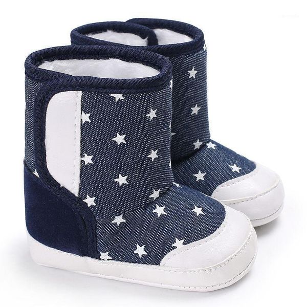

new fashion canvas leisure warm newborn toddler boots winter first walkers baby girls boys shoes soft sole snow booties 0-18m1