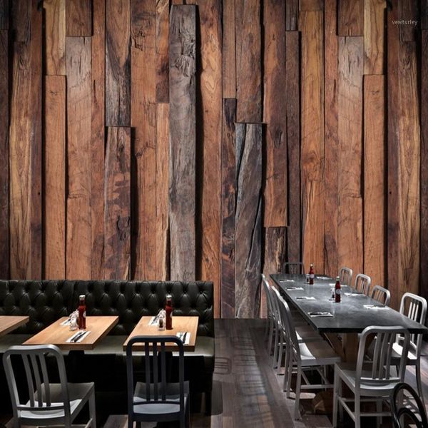 

wallpapers dropship po wallpaper retro nostalgic wooden mural hd restaurant background wall bar studio custom 3d1