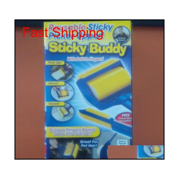 

sticky buddy manual lint rollers brushes reusable lint hair pet remover dog cat picker cleaning brush sets wi qylond dh_seller2010