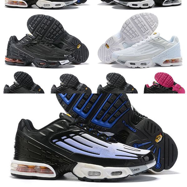 

plus 2020 air iii tn 3 tuned cushion men running shoes hyper blue triple white black camo women orange designer sneakers eur 36-45, White;red