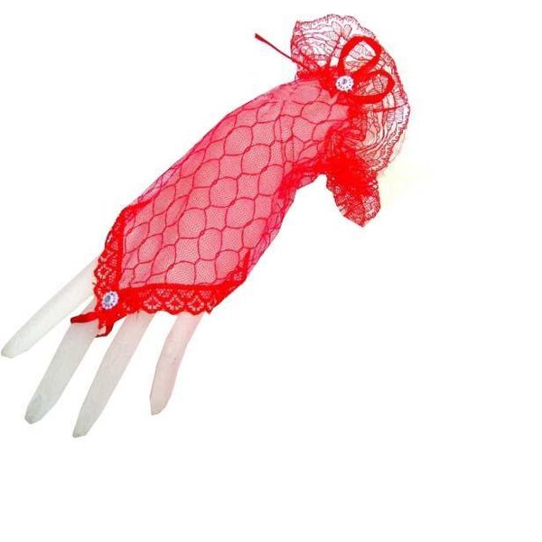 

1 pair fingerless lace bride gloves opera wedding evening party prom costume accessories fashion gloves black white ivory women h sqcjpk