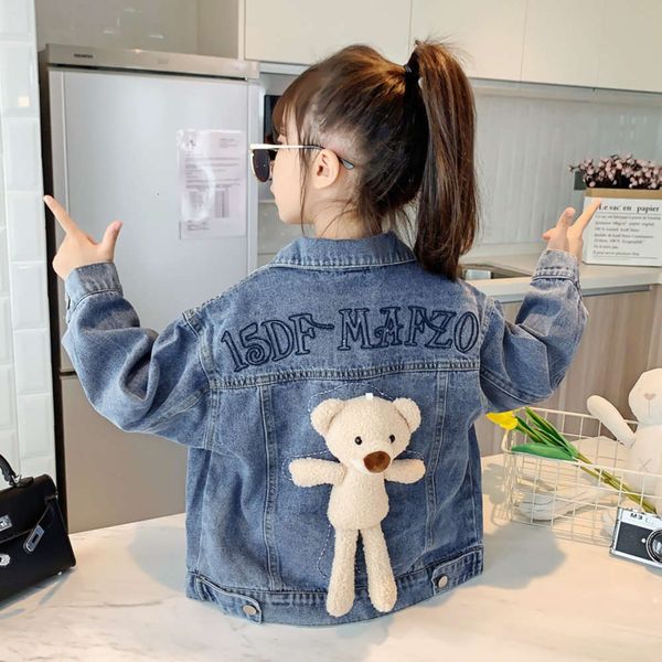 

clothing girls' autumn middle school children's cartoon denim et net red little girl's top, Black