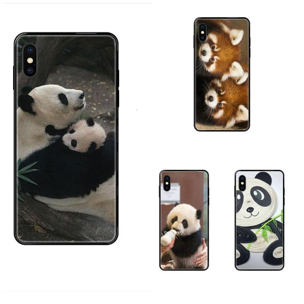 

ynidiphone 11 phone cover 12 for plus pro x xs max xr 8 7 6s 5 5c 5s se 2020 panda make a face lovely