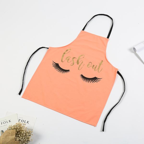 

kitchen apron gilding printing antifouling eyelash pattern aprons home furnishing clean prevent water coverall new arrival 11 64hl l1