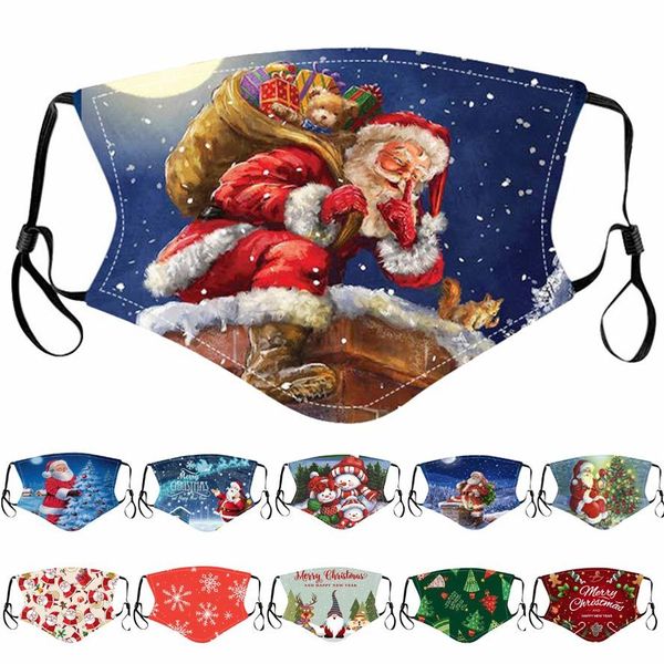 

gift christmas designer mask claus kids santa snowflake child print cartoon face masks dustproof pm2.5 men women facemascnaz6t