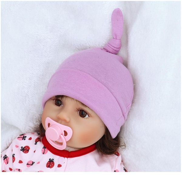 

cotton beanie newborn baby knotted hat soild boys girls soft cap infant toddle super soft qylnrt, Yellow