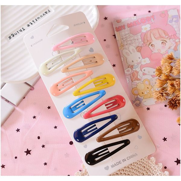 

10pcs cute bb clip children's hairpin macarons cute color hair clip head jewelry water drop clip headdress hair accessories wmtnso