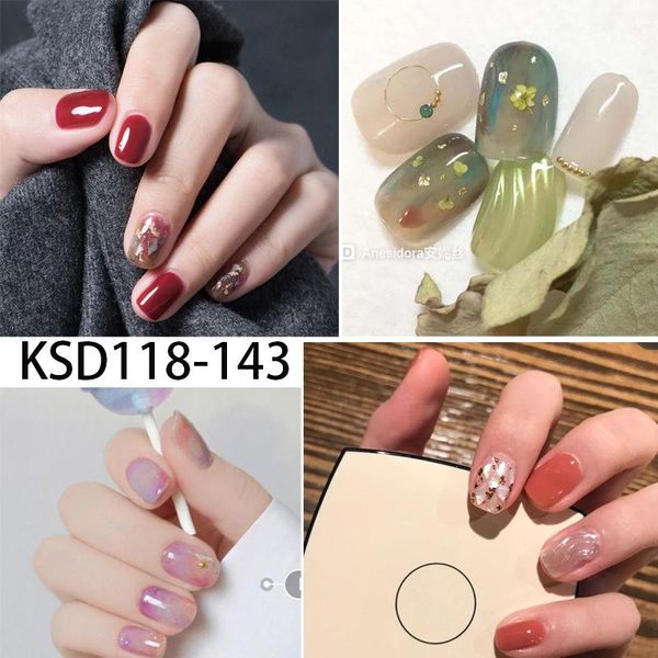 

stickers & decals 14tips/sheet korea fashion color nail sticker french full wraps polish japanese art predesigned, Black