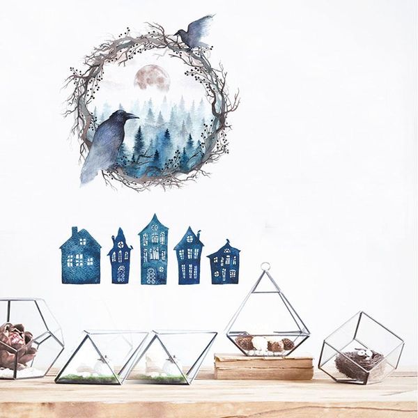 

wall stickers halloween decoration ghost birds crow for living room bedroom art decals kids on the murals poster