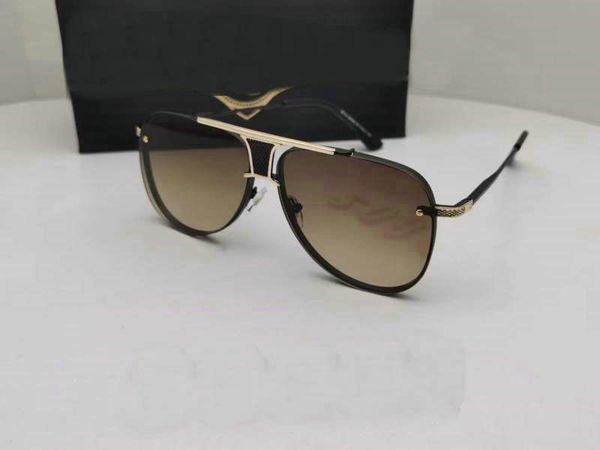 

2021 new sunglasses men design metal vintage sunglasses fashion style square frameless uv 400 lens with case 2208, White;black