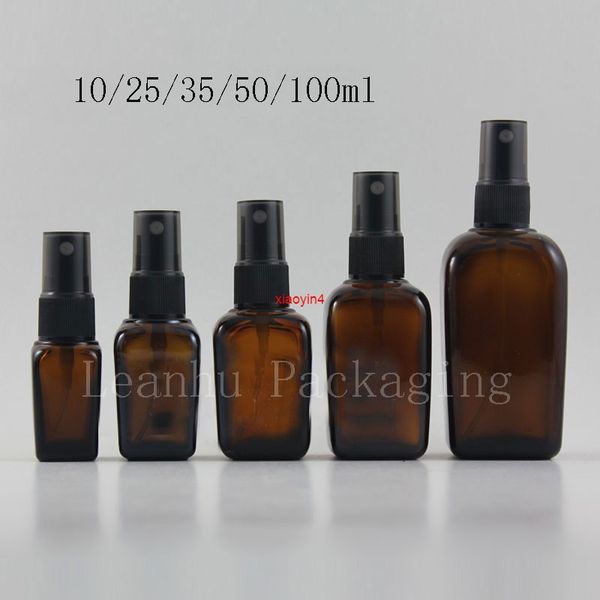 10 ml/ 25 ml/ 35 ml/ 50 ml/ 100 ml konische Nebelsprühflaschen der Serie, hochwertige leere braune Glasflasche, gute Verpackung