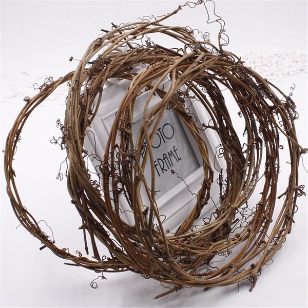 

19cm realistic garland green leaf iron wire artificial flower vine rattan wedding decoration foliage wreath flower