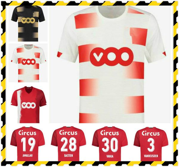 

стандартные футболки liege foccer 2020 21 home vanheusden cimirot oulare carcela amallah lestienne avenatti bastien футбольные рубашки, Black;yellow