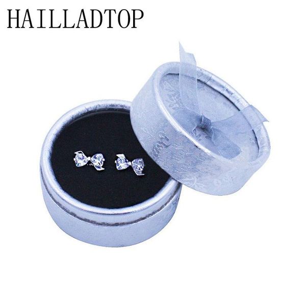 

round earring case ring box jewelry container necklace package valentine present casket bracelet carrying cases jewellry holder, Pink;blue