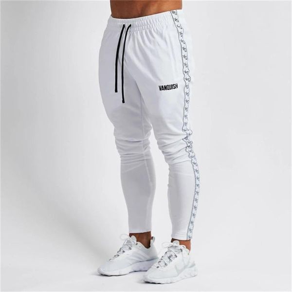 

algodão streetwear moda calças masculinas casuais calças esportivas masculinas joggers marca ginásio roupas esportivas masculina, Black