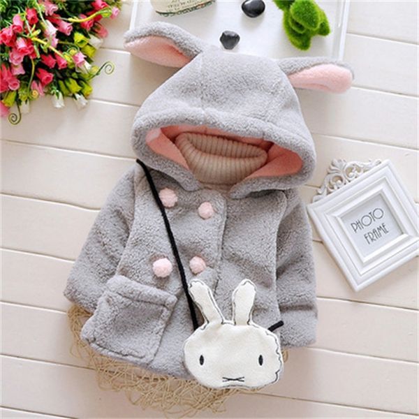 

1-3 years old new style korean thickened down girl's cotton padded jacket princess winter, Blue;gray