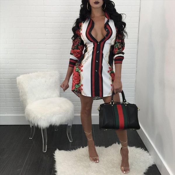 

autumn long shirt flower print blouse plus size beach blouses women casual ruffles sleeve women shirts blouses s 3xl, White