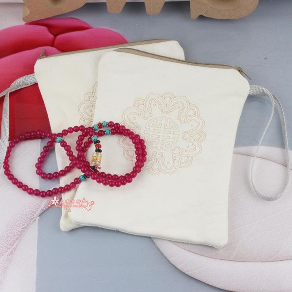 

1pcs 13*16cm wholesale genuine leather real suede drawstring pouch white grade packaging gem jewelry necklace pouch