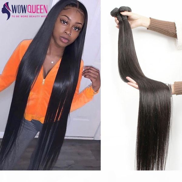 

t y 7straight hair bundles 30 inch bundles 8 - 40 inch wowqueen human hair weave bundles, Black