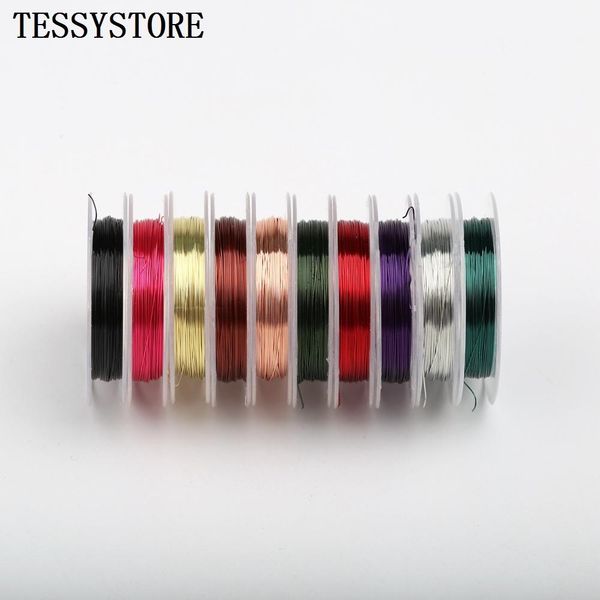 

10rolls 0.m multicolor медный провод сплава шнуры бисероплетение провода для diy craft изготовление ювелирных изделий шнуры струнный аксессу