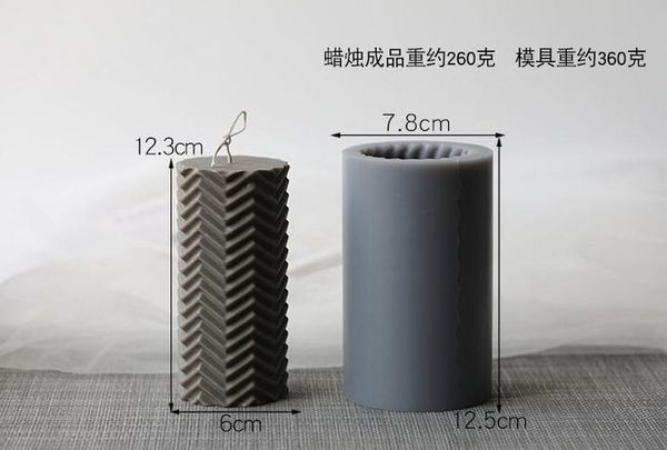 

creative cylindrical candle mold striated columnar paraffin wax aromatherapy mold diy room decoration gypsum sile mold bbyjeh