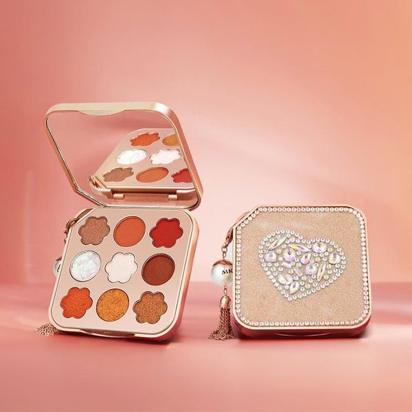 

eye shadow 9 colors shimmer matte eyeshadow pallete glitter powder makeup creamy pigmented waterproof cosmetics kit