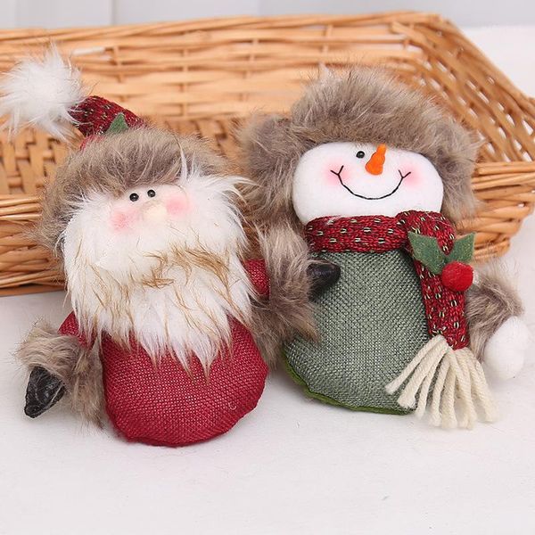 

christmas decorations 3pcs/lot doll pendant ornaments wall door hanging gift for kid xmas tree party shop santa claus lovely toy1