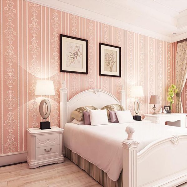 

non woven fabric simple vertical stripe bedroom 3d wallpaper european living room tv background wall paper roll wallpaper w2031