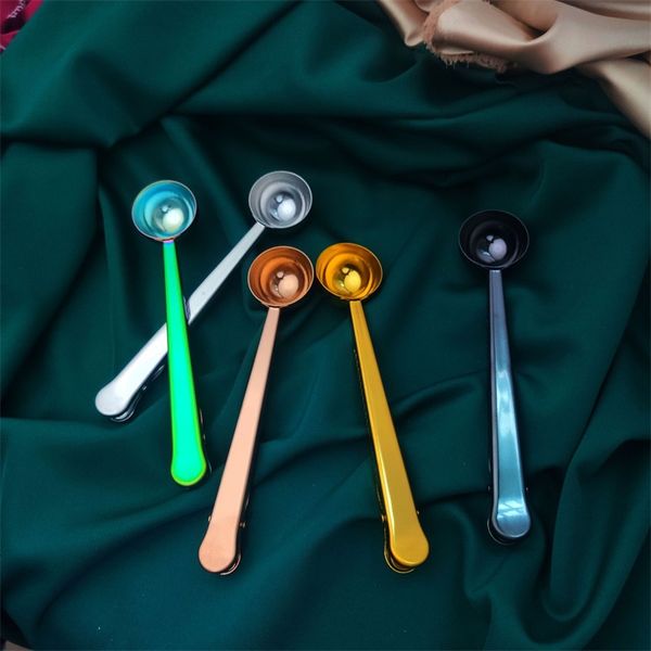 

tea coffee measuring spoon multifunction scoop with clip kitchen supply powder measuring tools good sealing and keep fresh delicious